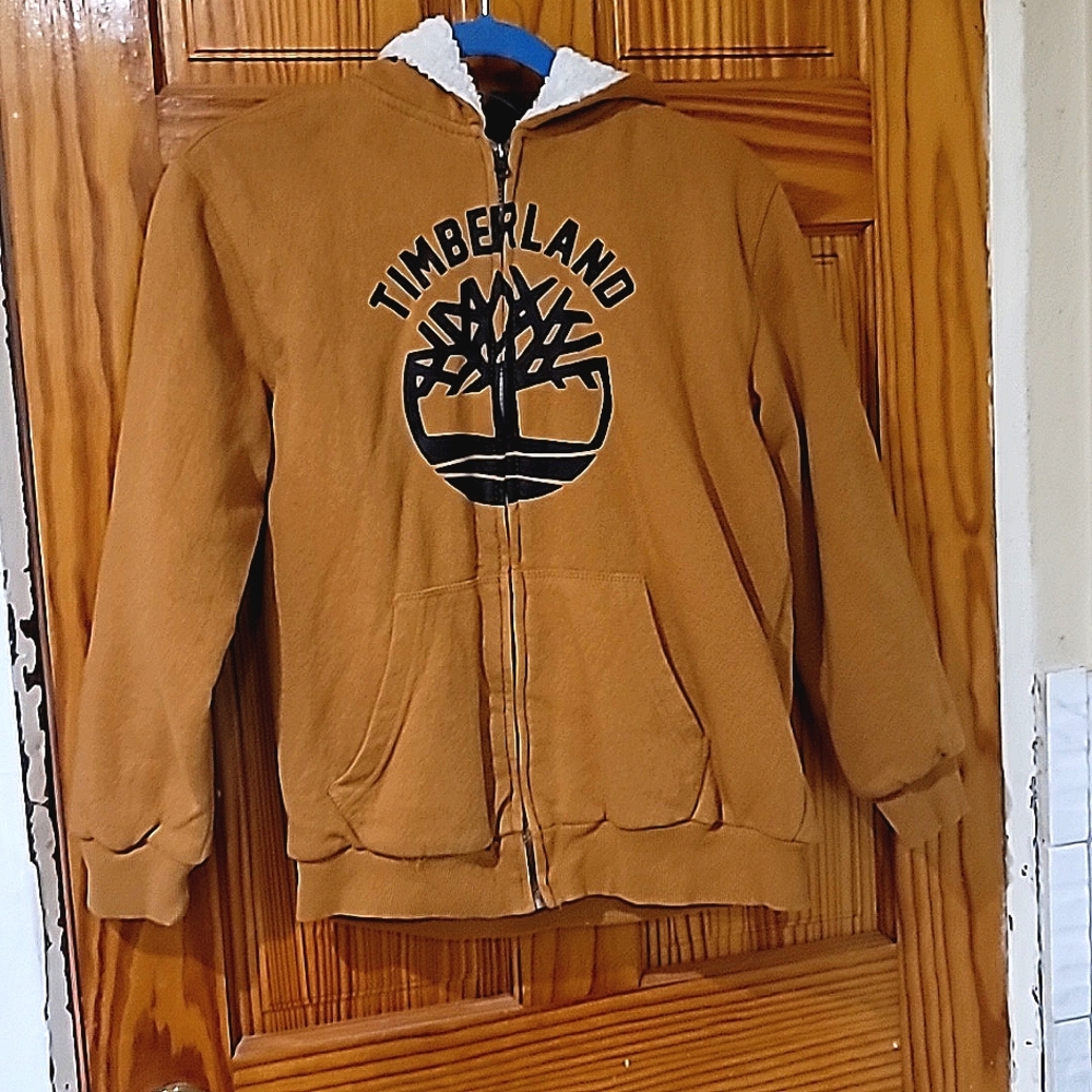 Timberland boys zippered hoodie size 14/16 color Wheat